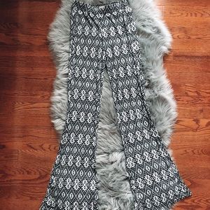 Bell-bottom Printed Pants